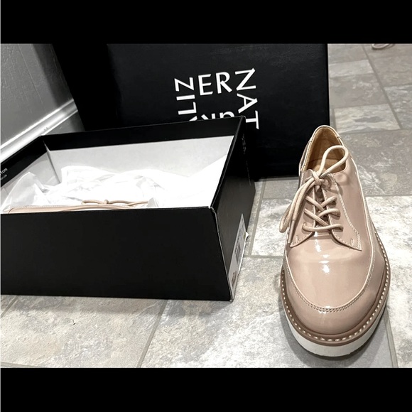 Naturalizer NIB Emme Almond Blush Patent Oxford 7M - Picture 6 of 9